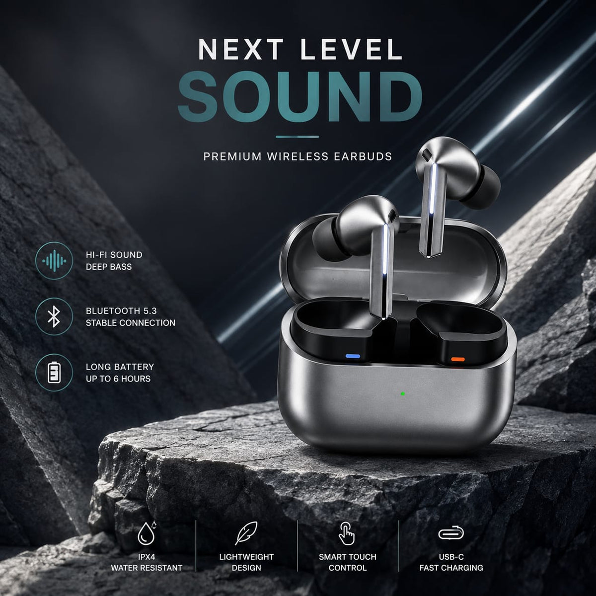 Samsung Galaxy Buds 3 Pro Black | ANC Wireless Bluetooth Earbuds | Adaptive AI Sound