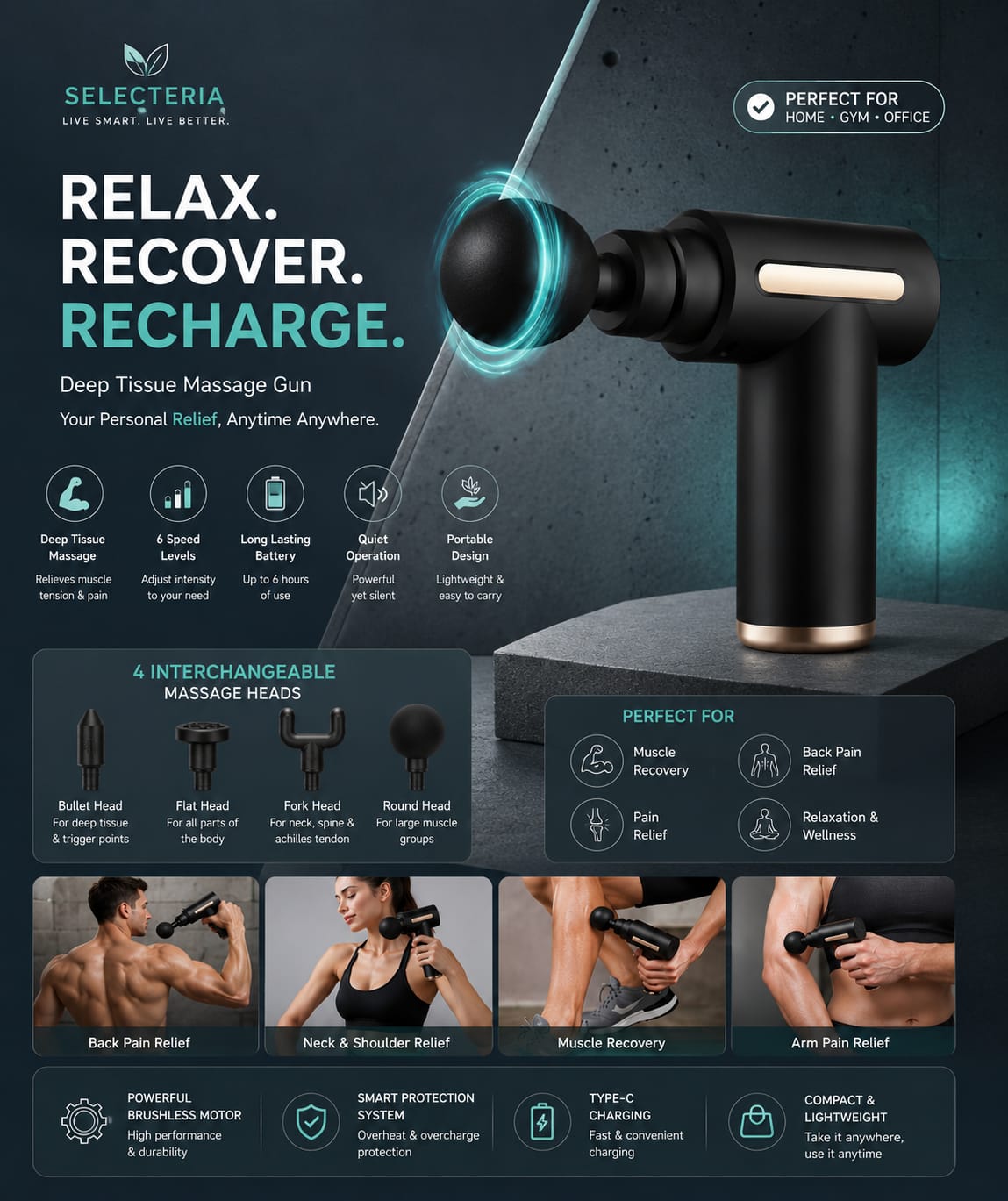 Professional Massage Gun - Ultimate Deep Tissue Recovery